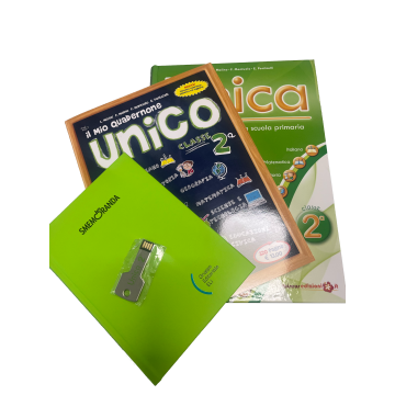 Unica classe 2ª (con USB Pen Drive) + Quadernone Unico 2ª + Agenda scolastica